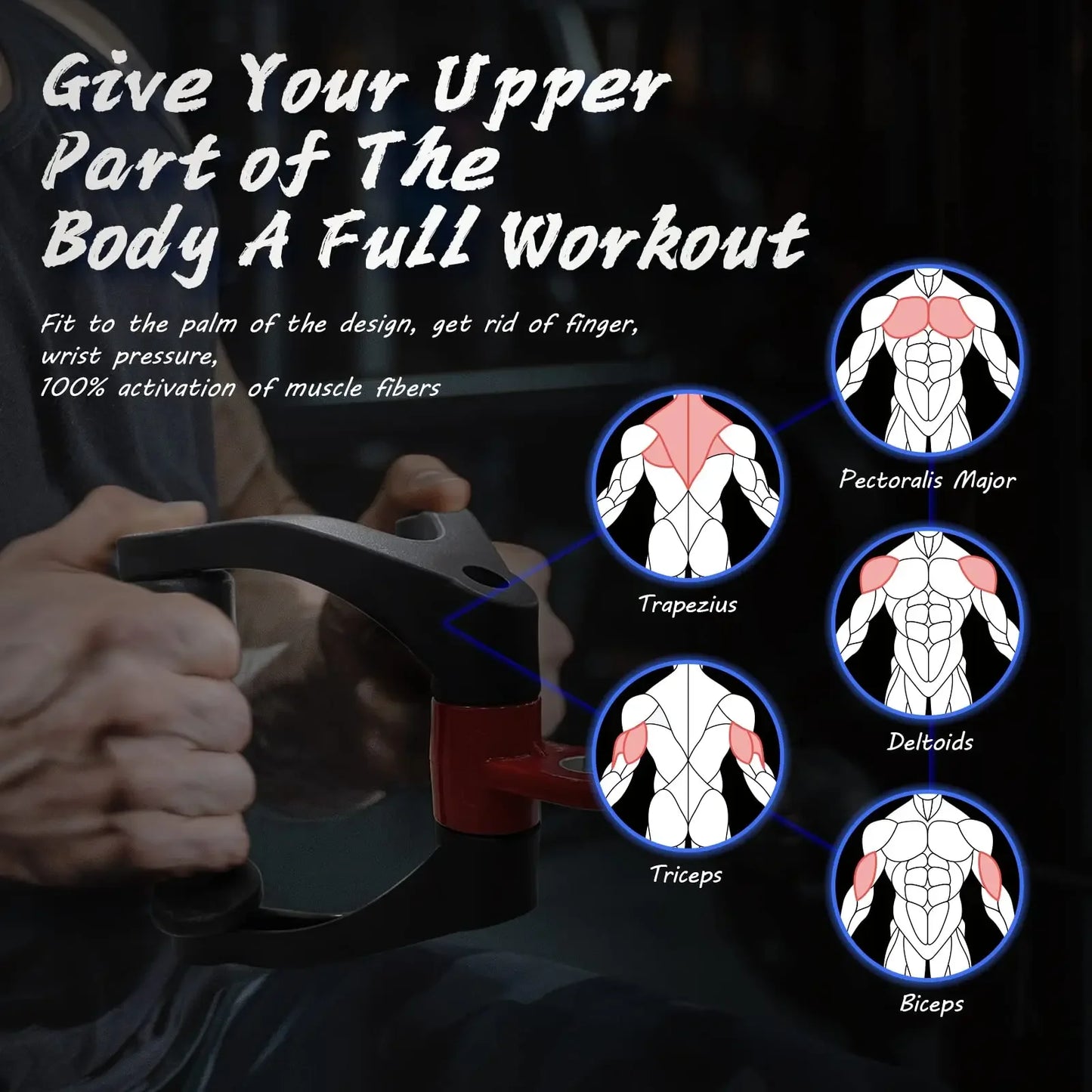 None V Shaped Lat Pulldown Handle for Strength Training