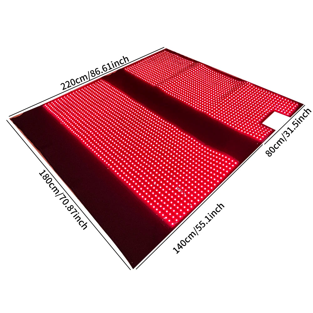 71" Red Light Sleeping Bag Full Body Relax Led Red Light Blanket Whole Body Led Infrared Sleeping Bag Red Light Mat for Home Use