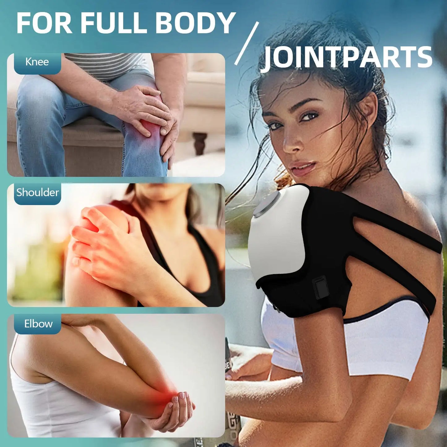 Knee Heating Massage Pad Infrared Heat And Vibration Pain Relief