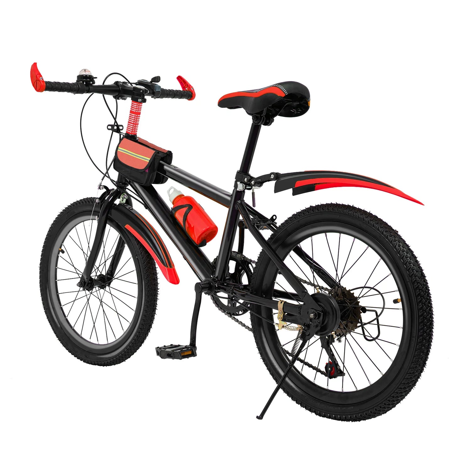 7-Speed Mountain Bike For Kids Durable Adjustable Height