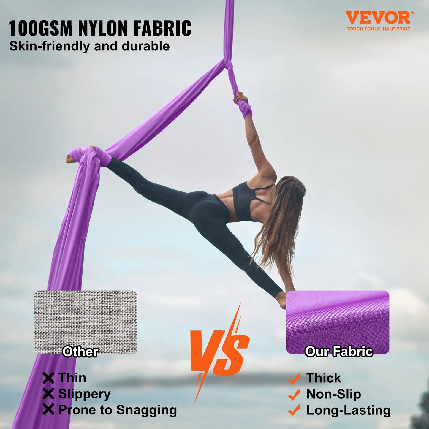 Aerial Yoga Hammock Starter Kit For All Levels Silk Fabric