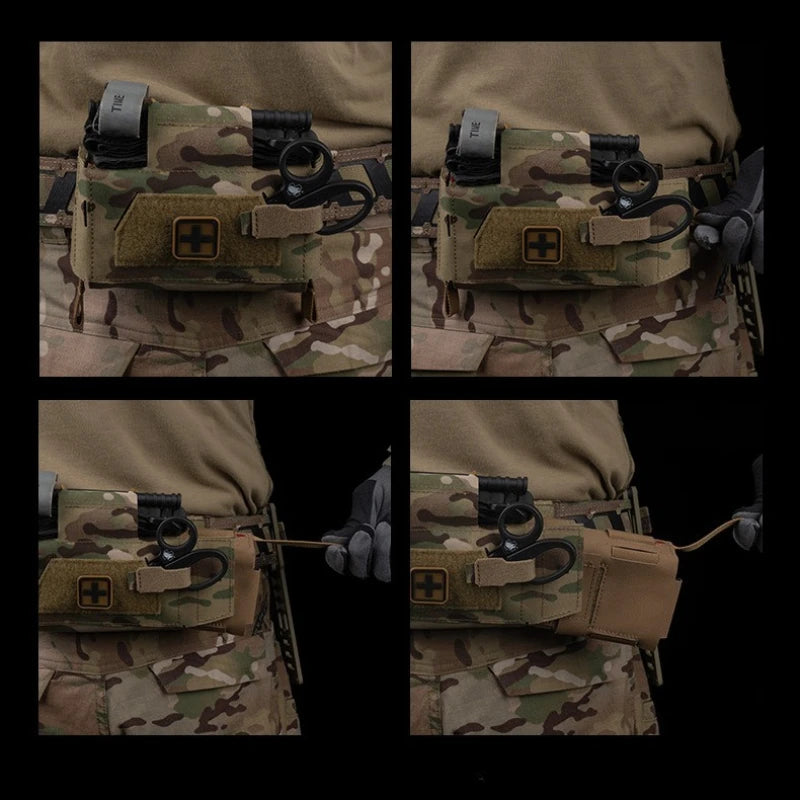 Compact Tactical IFAK Trauma Kit First Aid Pouch Outdoors