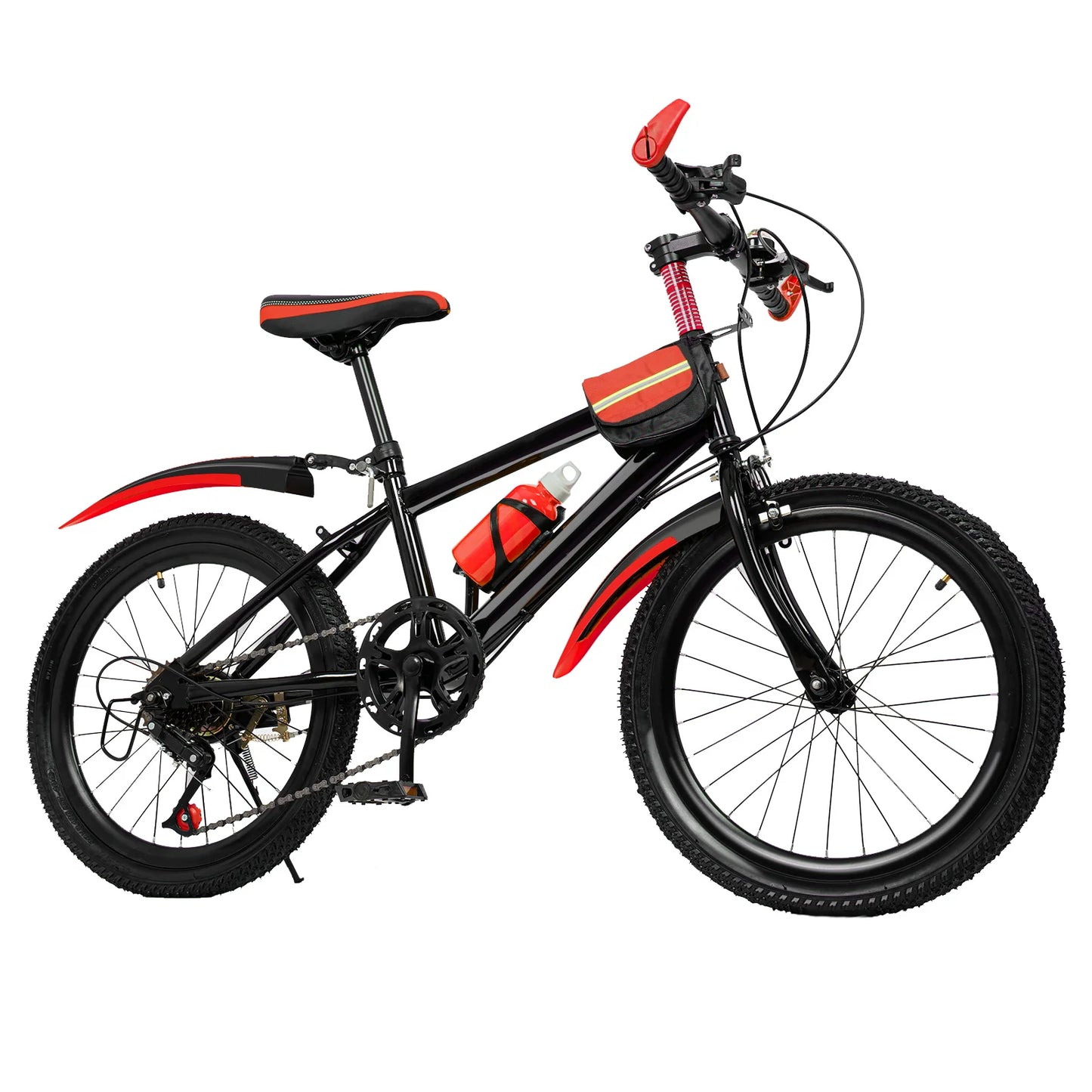 7-Speed Mountain Bike For Kids Durable Adjustable Height