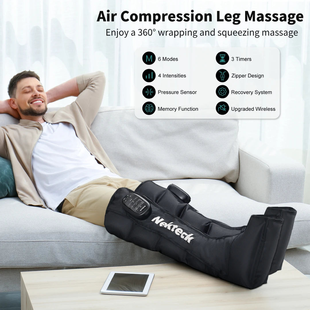 Nekteck Cordless Air Pressure Leg Massager Boots
