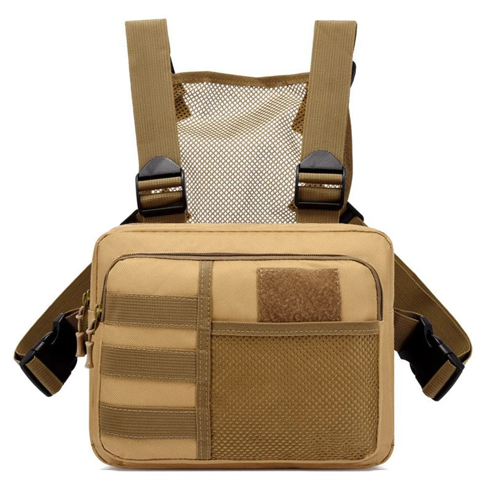 Shunmaii Men's Tactical Chest Bag Outdoor Vest Backpack Molle
