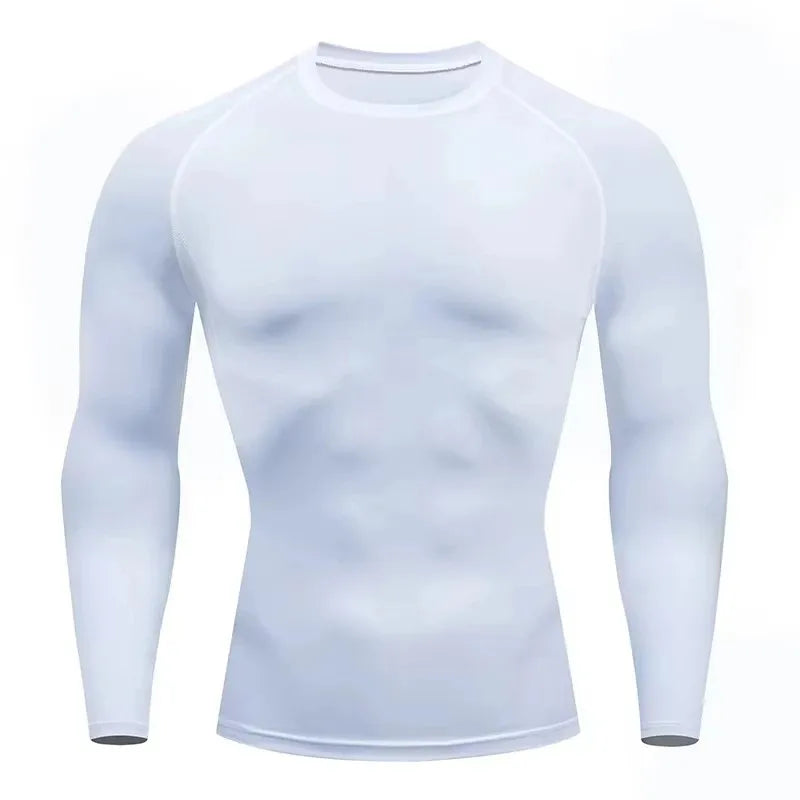NONECN Autumn Keep Warm Compression Running T Shirt Long Sleeve