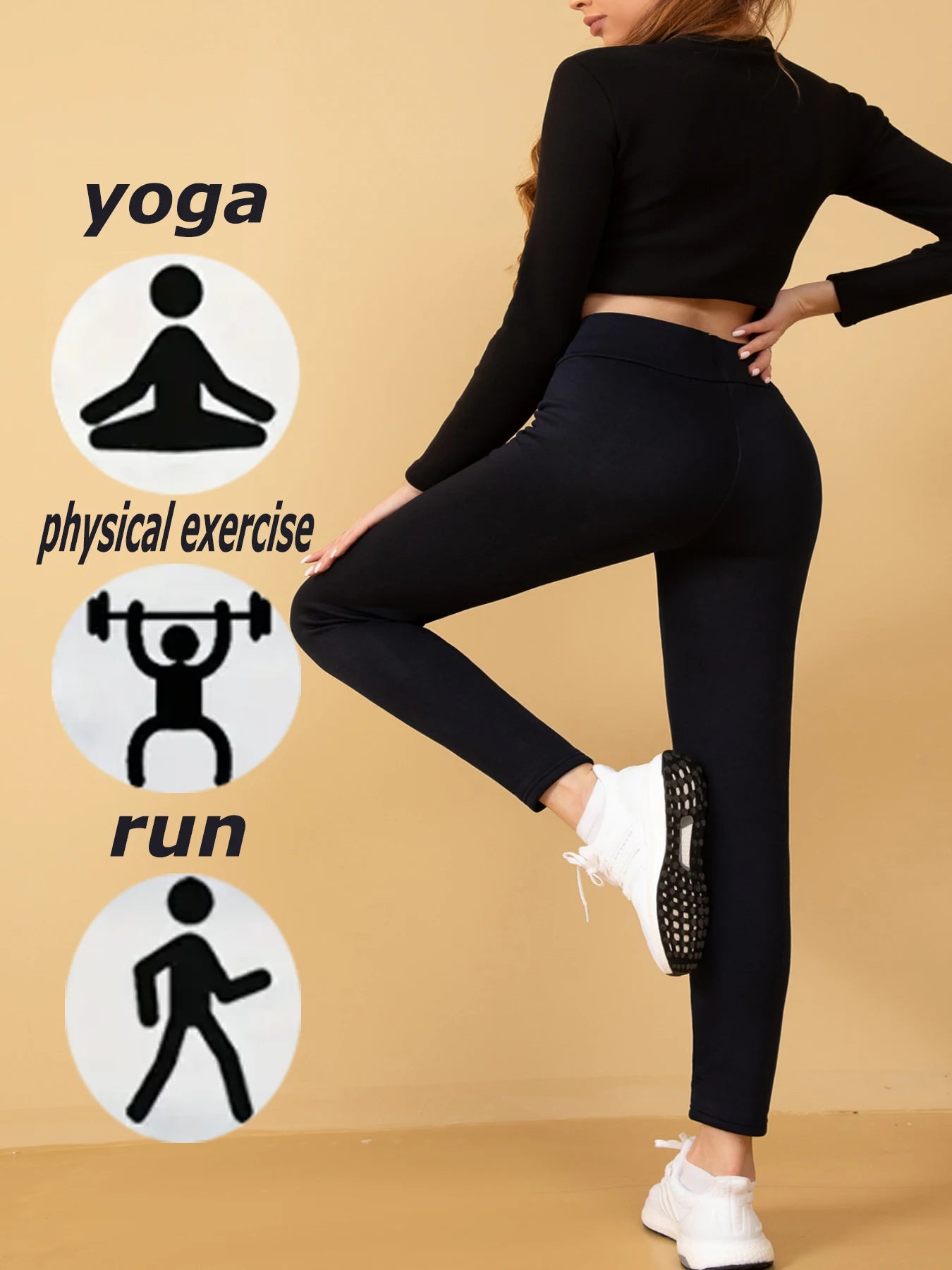 Winter Warm Fleece Lined Leggings For Women Pack Of Four