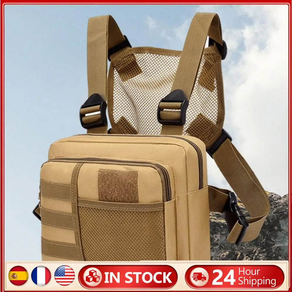 Shunmaii Men's Tactical Chest Bag Molle Outdoor Backpack