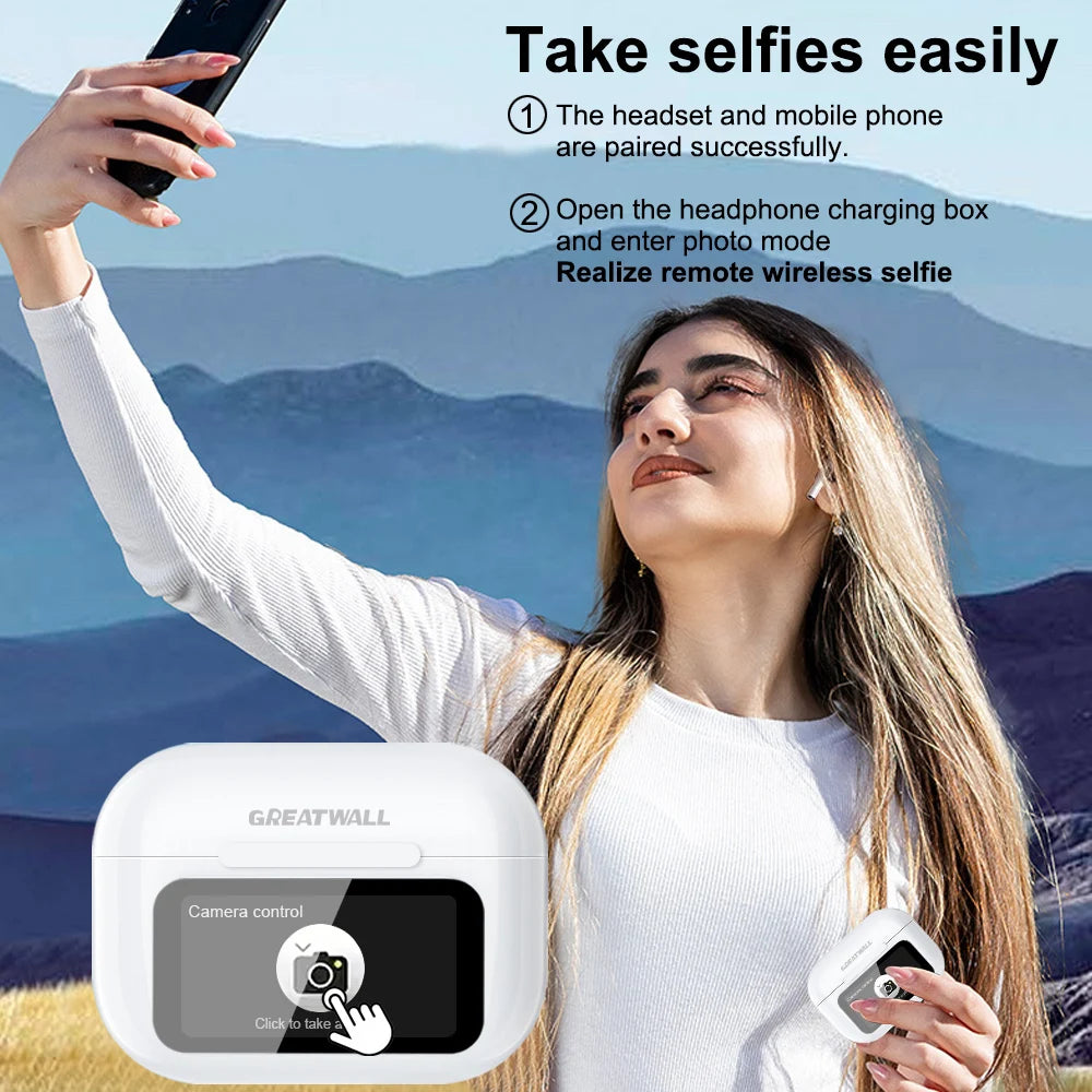 GREATWALL Wireless Earphones With Active Noise Cancelling And Microphone