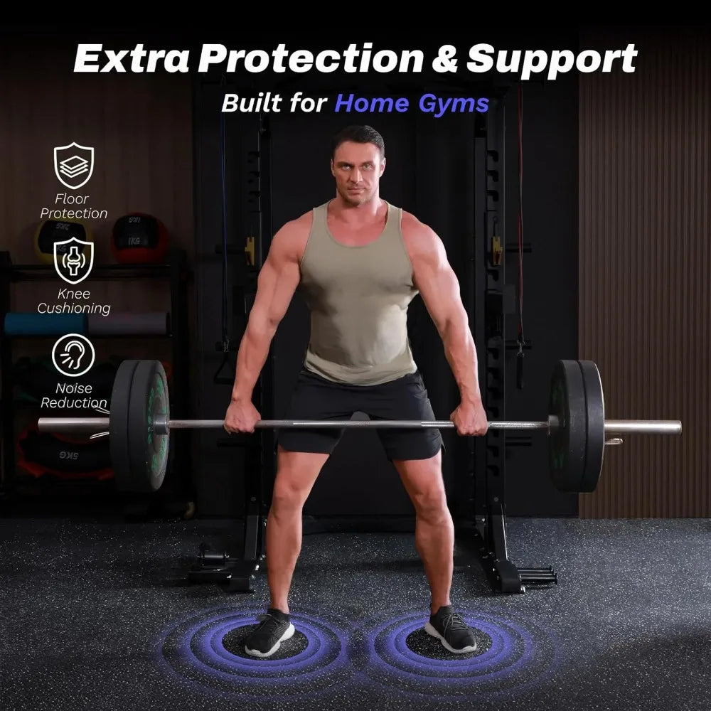 XMSJ Interlocking Gym Floor Mats With EVA Foam Tiles Home Gym Flooring