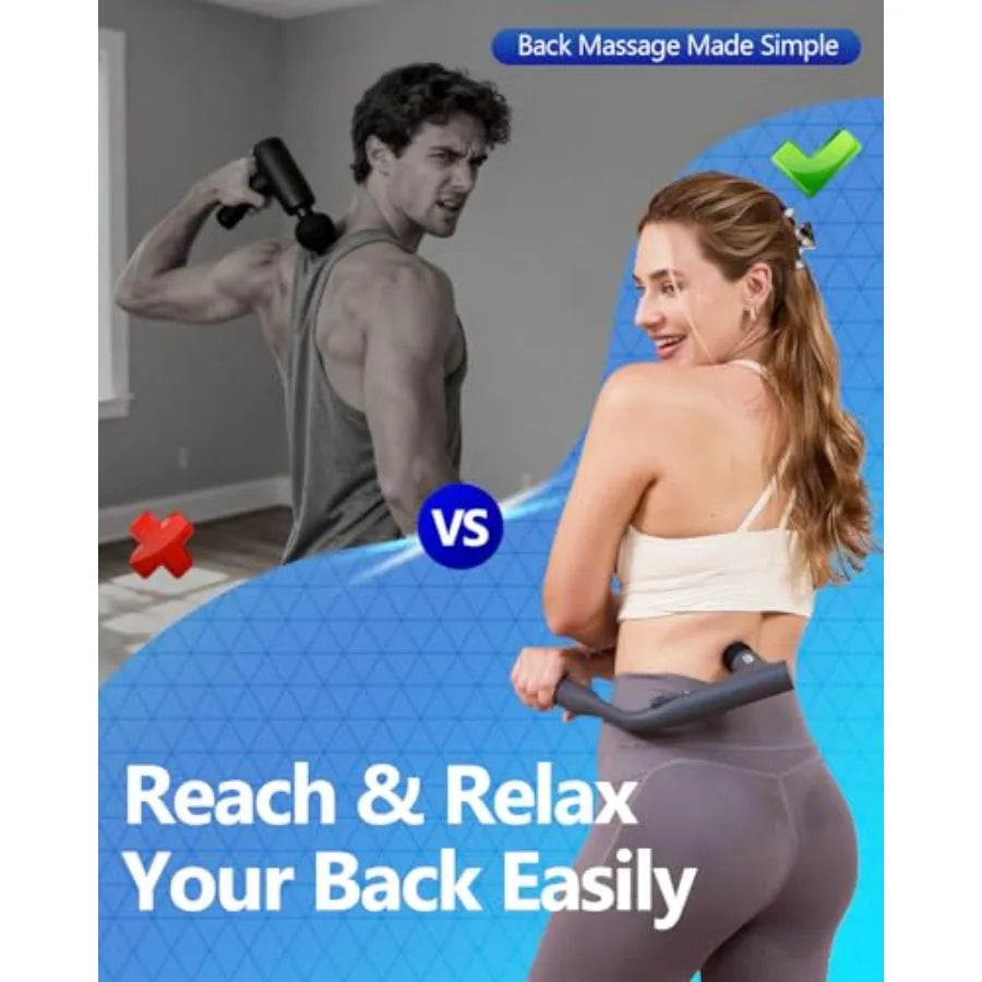 3-In-1 Detachable Massage Gun Deep Tissue Back Massager