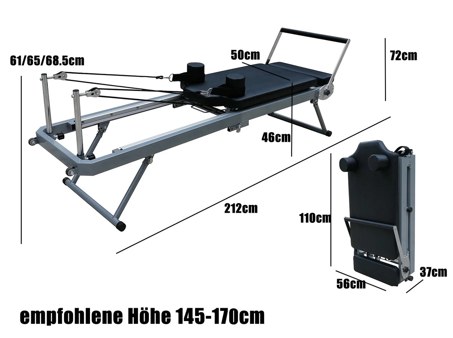 Nexace Pilates Reformer Foldable Home Gym Machine
