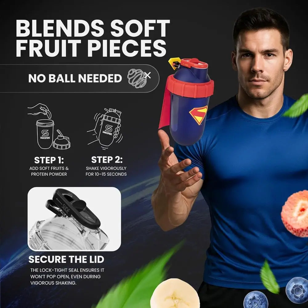 XMSJ Superman Edition Official Leak Proof Shaker Bottle