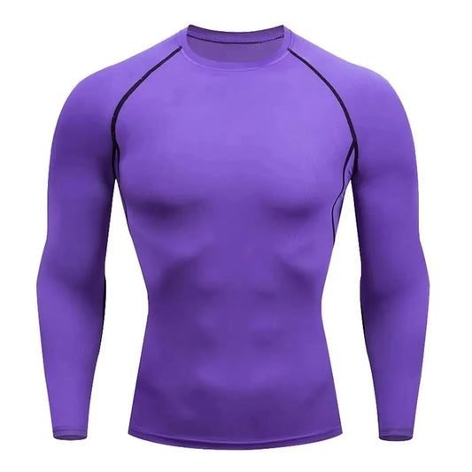 NONECN Autumn Keep Warm Compression Running T Shirt Long Sleeve