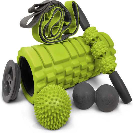 LISM 5-In-1 Foam Roller Set With Premium Hollow Core Accessories