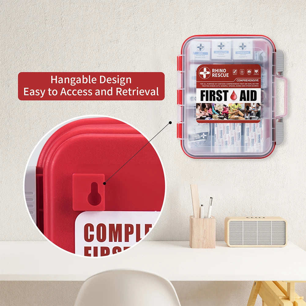 Rhino Rescue All-Purpose First Aid Kit OSHA For Home Office