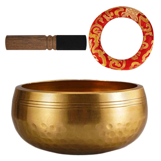 NONEDrum Tibetan Singing Bowl Set for Meditation and Yoga