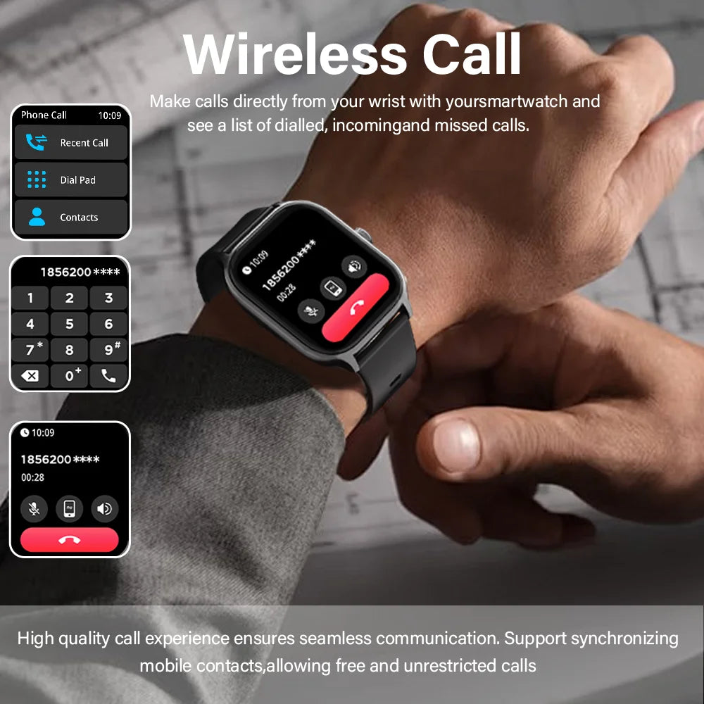 LAXASFIT Smart Watch Bluetooth Call With Voice Assistant