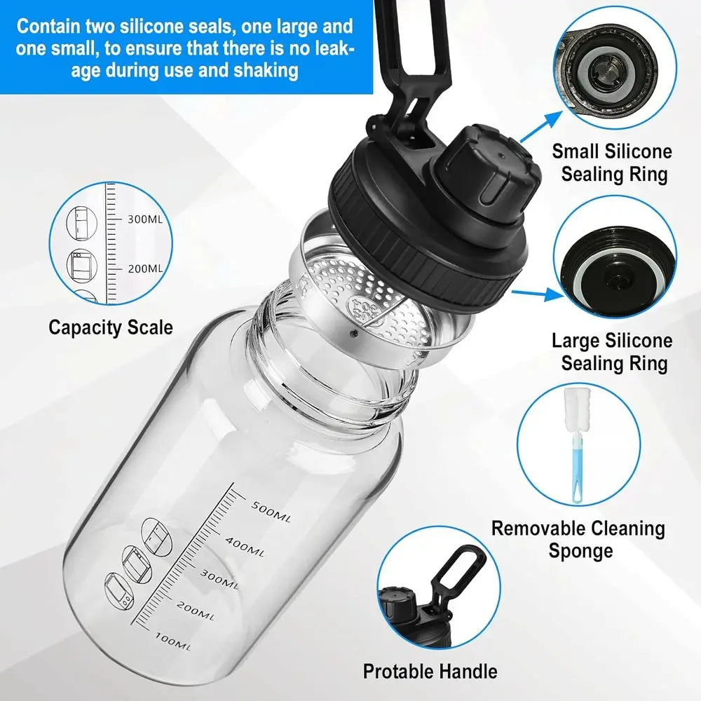 XMSJ Shaker Bottle Odorless BPA Free With Stainless Steel Ball