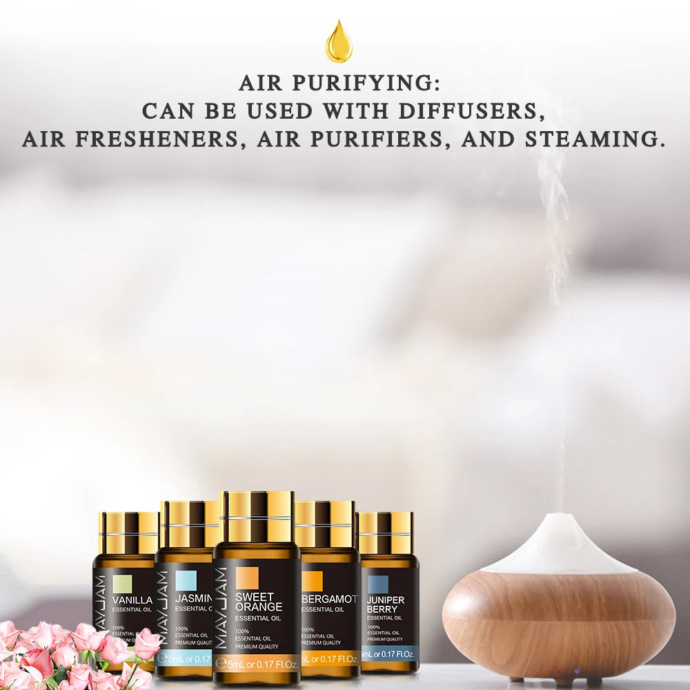 MAYJAM 28pc Pure Natural Essential Oils Gift Set For Diffuser