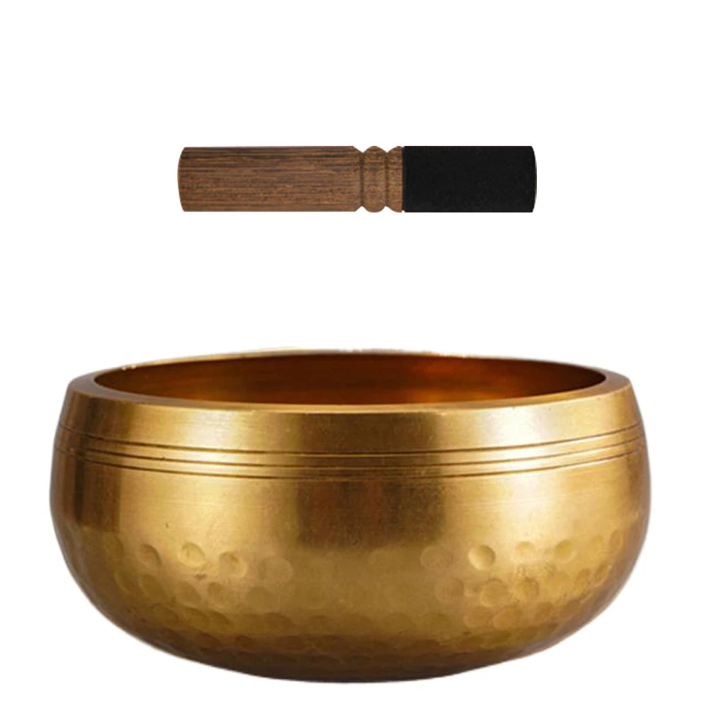 NONEDrum Tibetan Singing Bowl Set for Meditation and Yoga