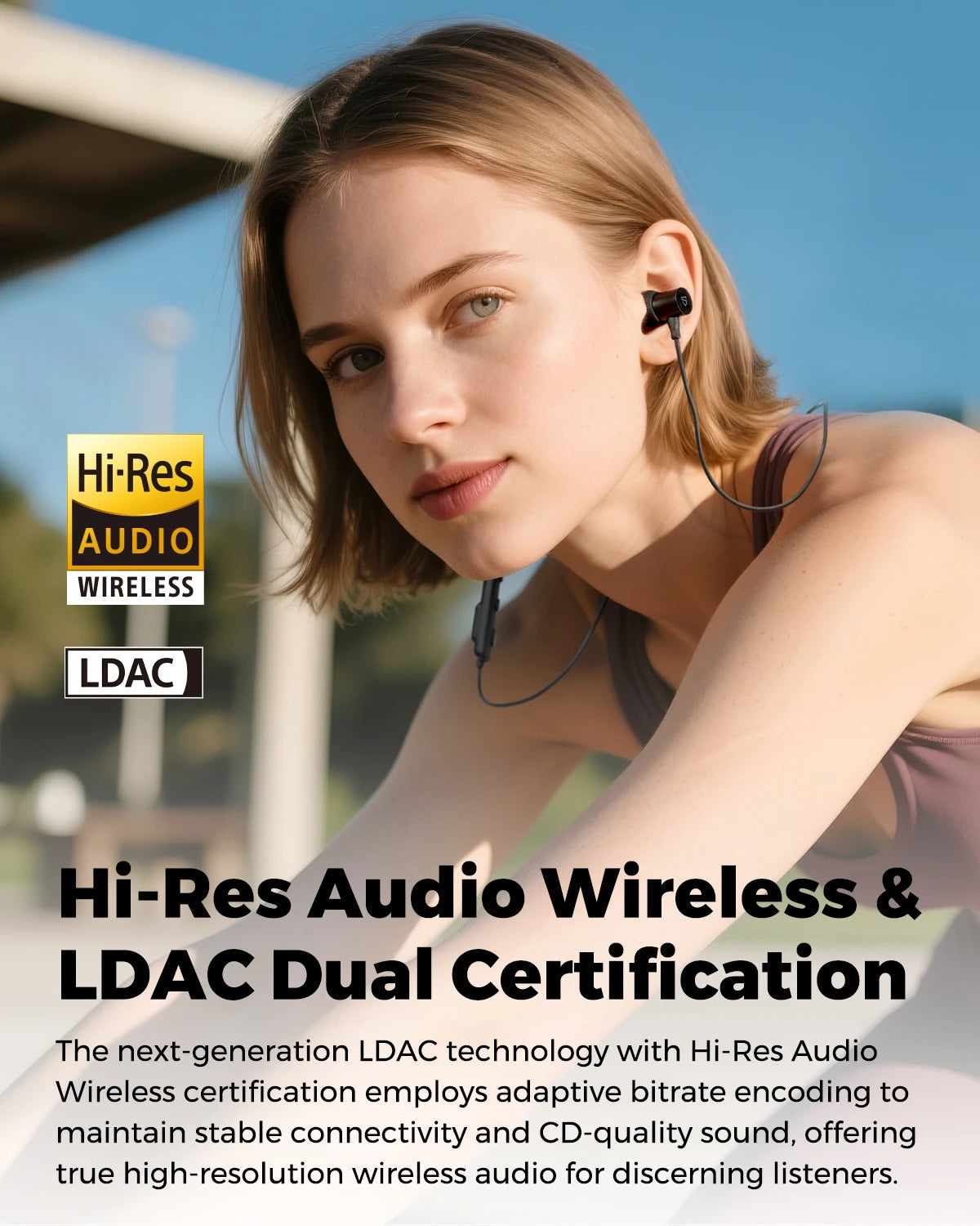 SoundPEATS Q40 HD Bluetooth Earphones LDAC HiRes Dual Magnet Driver