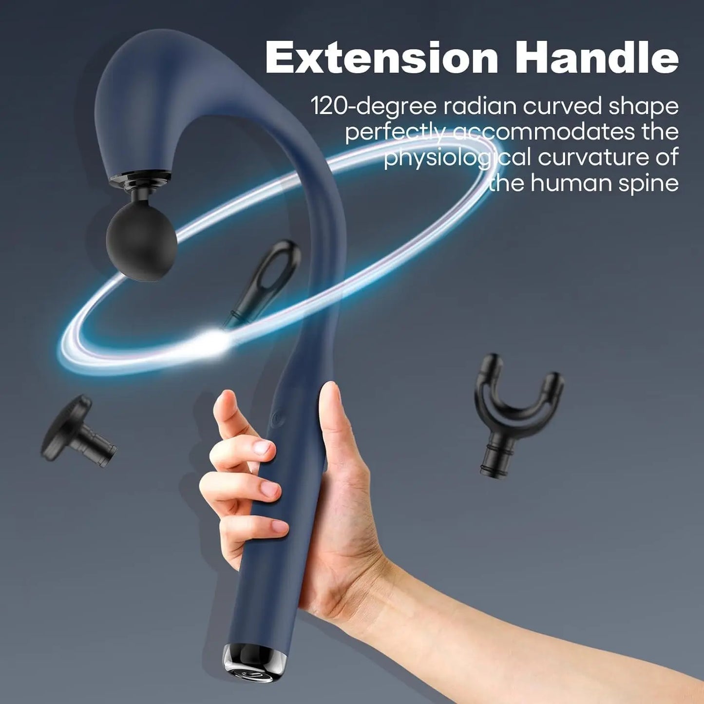 Deep Tissue Massage Gun With Extended Handle U Shaped Massager