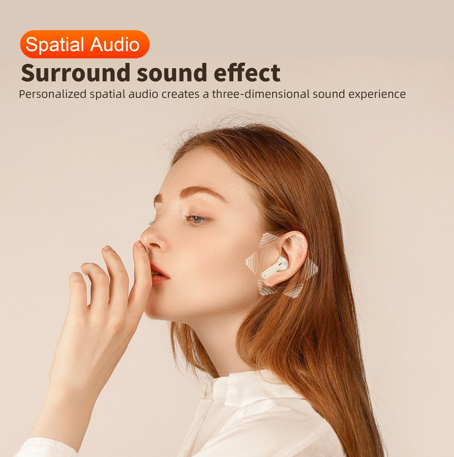 QERE E38 Wireless Earphones With Bluetooth 5.3 HD Microphone