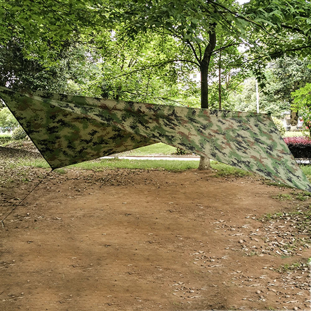 APWIKOGERC Portable Camouflage Awning Shade Camping Tarp Waterproof