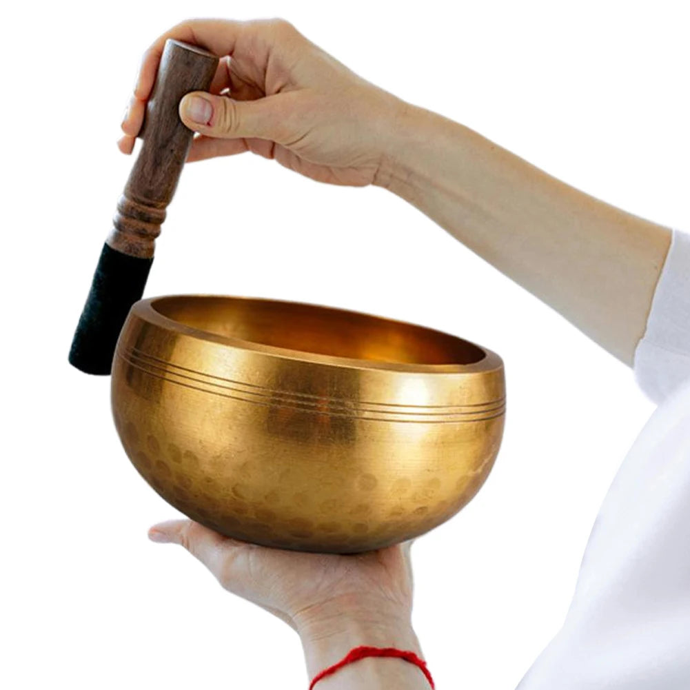 NONEDrum Tibetan Singing Bowl Set for Meditation and Yoga