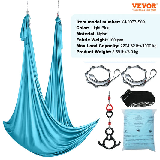 Aerial Yoga Hammock Starter Kit For All Levels Silk Fabric