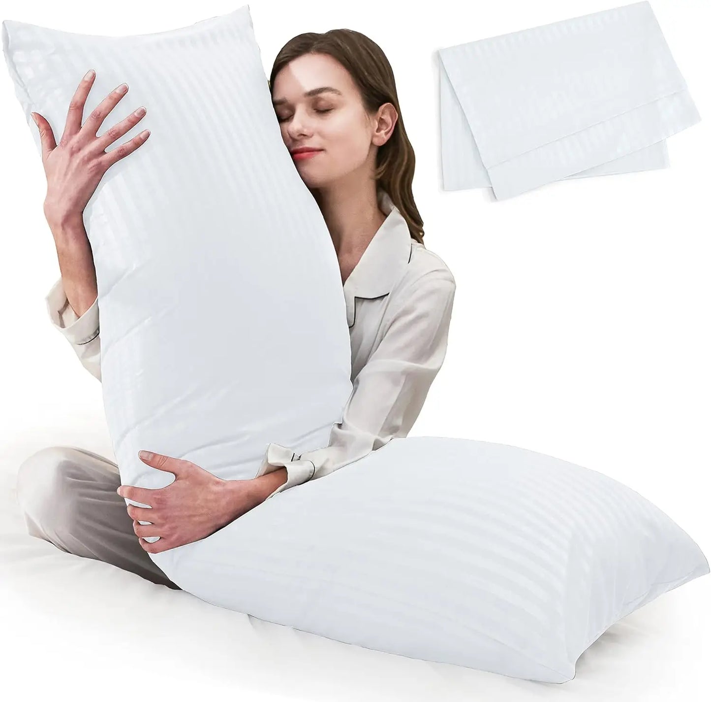 Body Pillow With Pillowcase For Comfortable Sleep Support