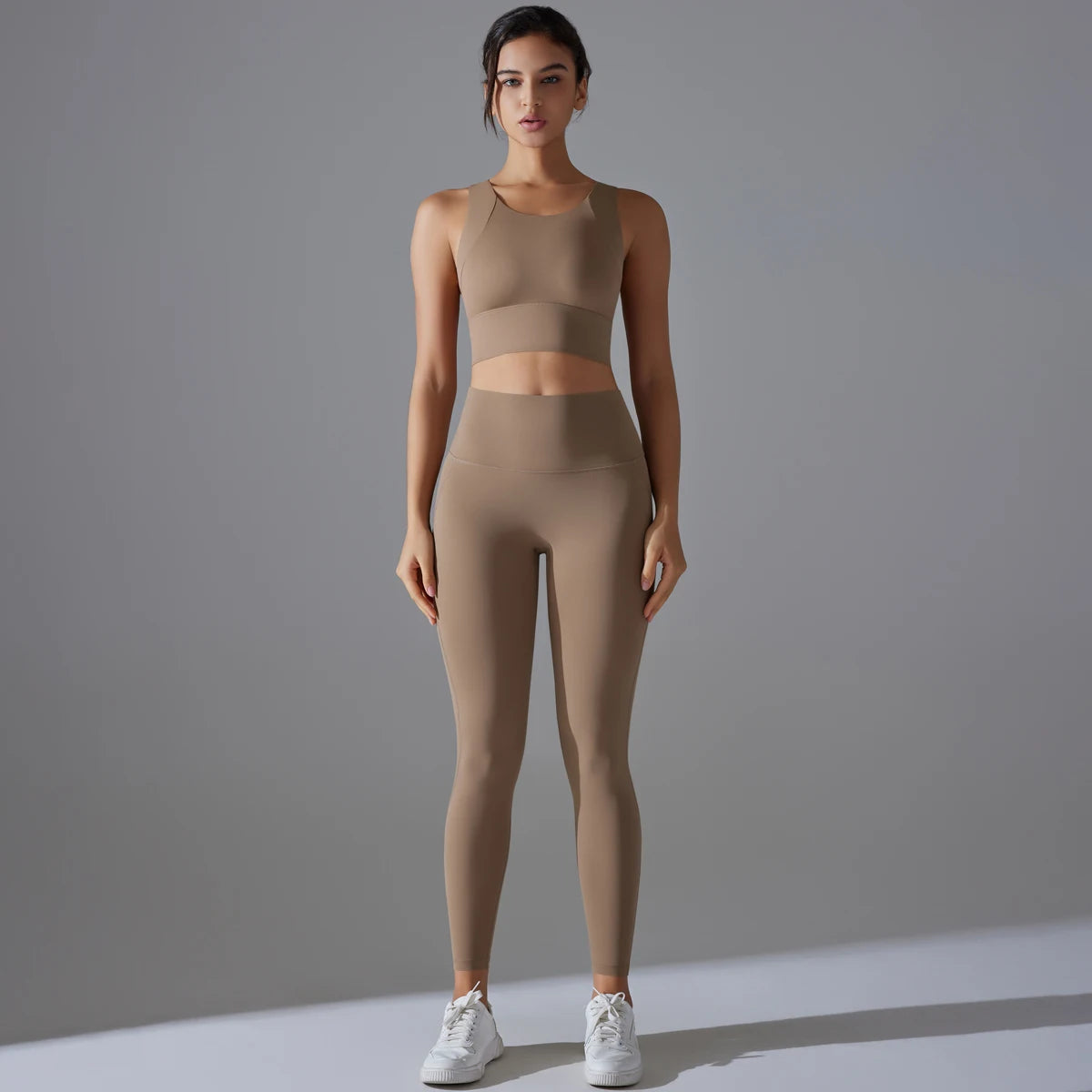 Women's Yoga Set With Crop Top And Running Pants Sportswear