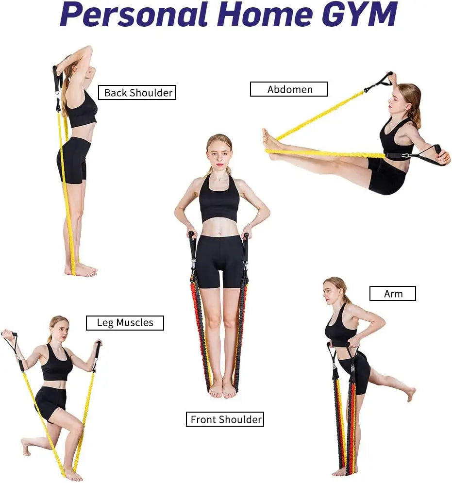 Heavy Duty Resistance Band Kit With Protective Sleeves And Handles
