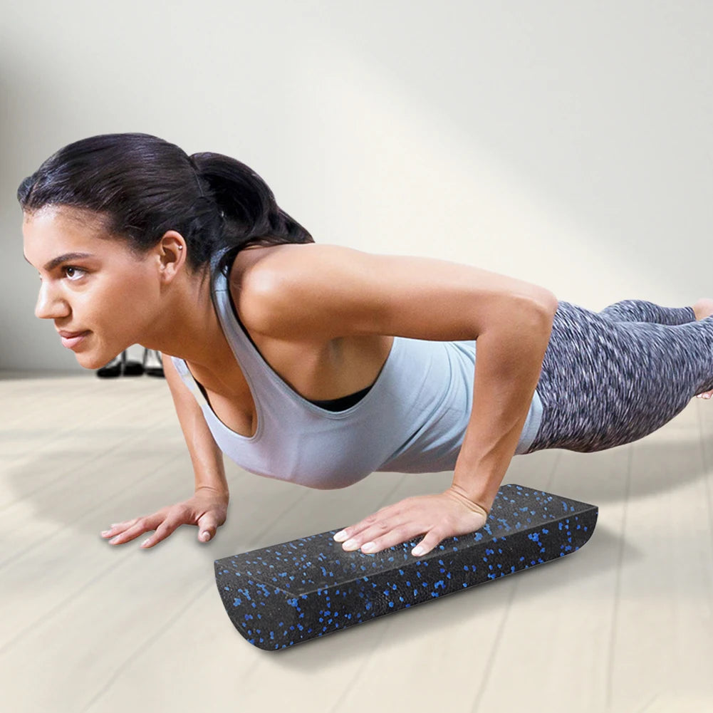 Shunmaii High Density Half Round Yoga Roller Massage Foam Roller
