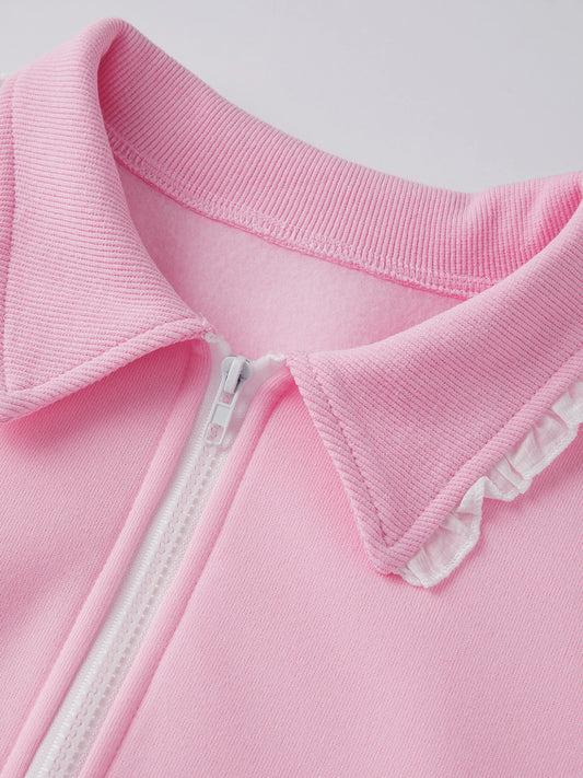 Women 2-Piece Zip-Up Hoodie And Jogger Set With Pockets