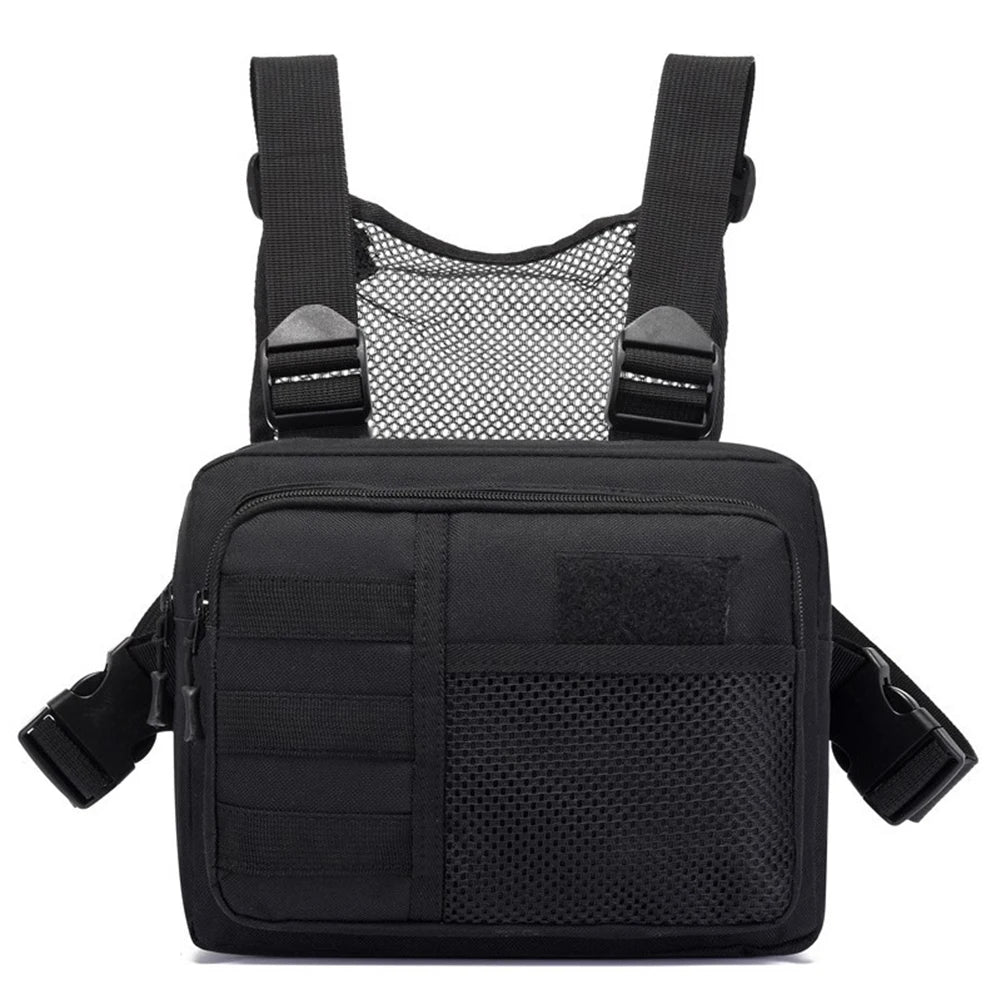 Shunmaii Men's Tactical Chest Bag Outdoor Vest Backpack Molle
